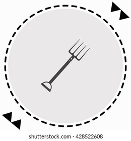 Pitchfork icon Flat Design. Isolated Illustration.