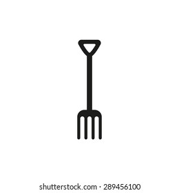 The pitchfork icon. Fork symbol. Flat Vector illustration
