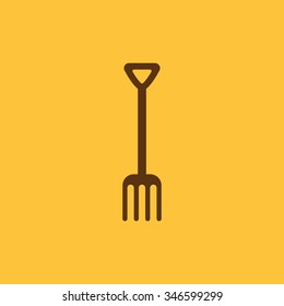The pitchfork icon. Fork symbol. Flat Vector illustration
