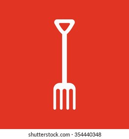 The pitchfork icon. Fork symbol. Flat Vector illustration