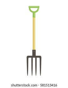 Pitchfork icon. Hayfork tool. Vector illustration flat design.