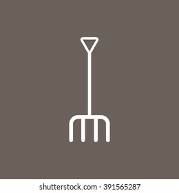 Pitchfork Icon on Dark Gray Color. Eps-10.