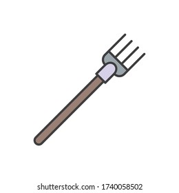 Pitchfork-Symbol. Einfaches skurriler Vektor von Unterhaltungssymbolen für i und ux, Website oder mobile Anwendungen