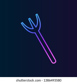 Pitchfork  icon. Simple thin line, outline vector of halloween icons for ui and ux, website or mobile application