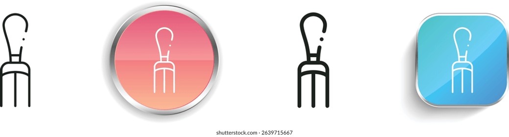 pitchfork icon. Thin Linear, Regular and Button Style Design Isolated On White Background