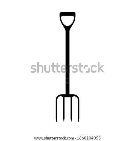 Pitchfork icon. vector illustration Garden fork on white background.