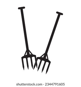 Pitchfork icon vector illustration symbol design