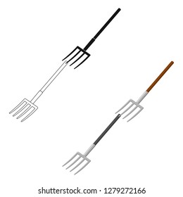 Pitchfork icon of vector illustration for web and mobile