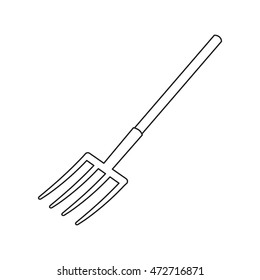 Pitchfork icon of vector illustration for web and mobile