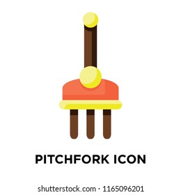 Pitchfork icon vector isolated on white background, Pitchfork transparent sign , colorful symbols