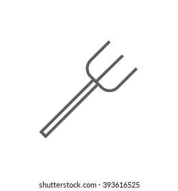 Pitchfork line icon.