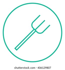 Pitchfork line icon.