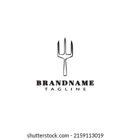 pitchfork logo template icon modern vector illustration