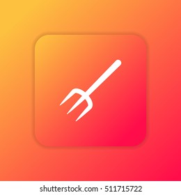 Pitchfork orange bright app ui/ux Icon / Logo design