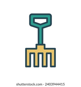 Pitchfork, Rake icon design template