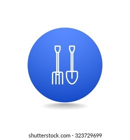 pitchfork shovel icon