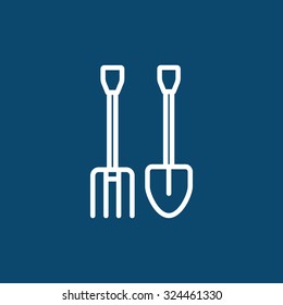 pitchfork shovel icon