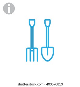 pitchfork shovel icon