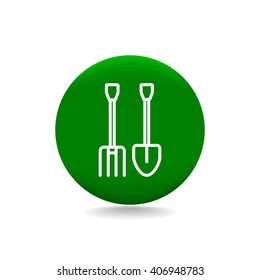 pitchfork shovel icon