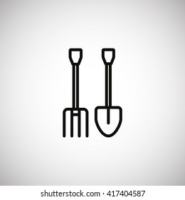 Pitchfork shovel icon