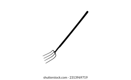 Pitchfork silhouette, high quality vector