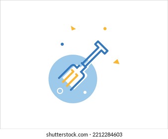Pitchfork Stroke Line Icon, Pitchfork vector illustration 