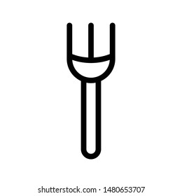 pitchfork thin line vector icon