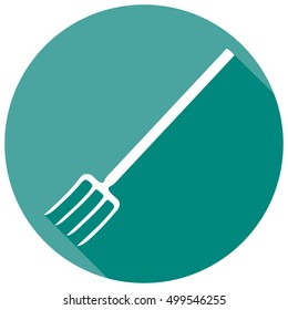 pitchfork tool flat icon
