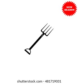 Pitchfork vector icon isolated on white background.