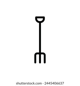 Pitchfork vector icon. Rake tool flat sign design. Farm dig symbol pictogram. Agriculture garden pitchfork tool UX UI icon