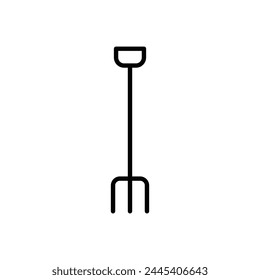 Pitchfork vector icon. Rake tool flat sign design. Farm dig symbol pictogram. Agriculture garden pitchfork tool UX UI icon