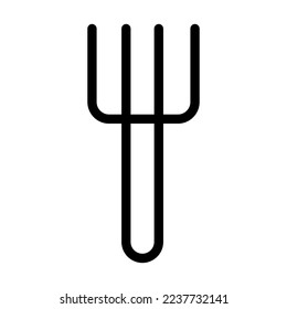 Pitchfork Vector Line Icon Design