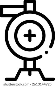 pitching machine icon. Thin Linear Style Design Isolated On White Background