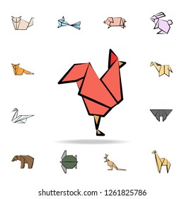 pitech colored origami icon. Detailed set of origami animal in hand drawn style icons. Premium graphic design. One of the collection icons for websites, web design, mobile app