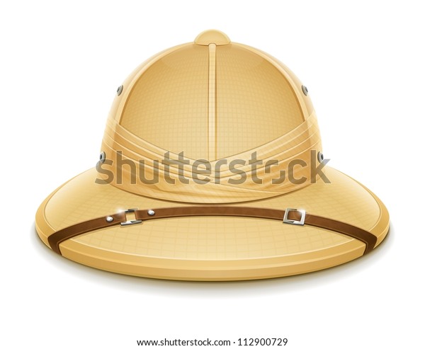 Pith Helmet Hat Safari Vector Illustration Stock Vector (Royalty Free ...