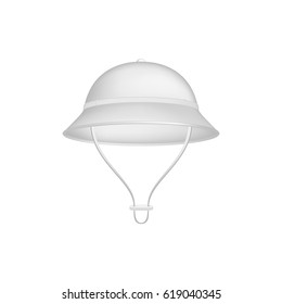 Pith helmet in white design 