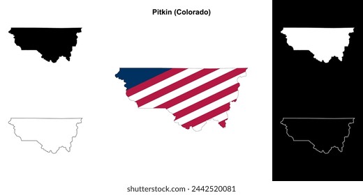 Conjunto de mapas esquemáticos del condado de Pitkin (Colorado)