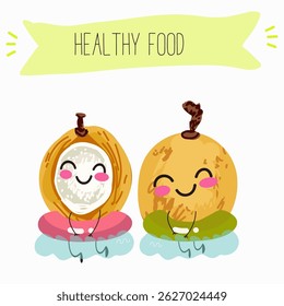 Pitomba fruit cute funny cheerful characters with different poses and emotions. Vector hand drawnvector illistration.