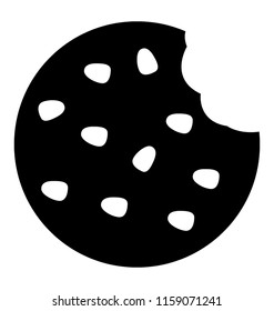 
A pitted chocolate chip cookie
