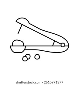 pitter cherry line icon vector. pitter cherry sign. isolated contour symbol black illustration