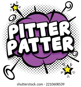 pitter patter Comic bright template with speech bubbles on colorful frames