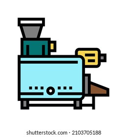 pitting machine color icon vector. pitting machine sign. isolated symbol illustration