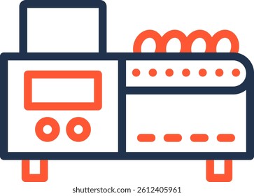 Pitting Machine Icon Color Line Vector Illustration