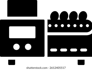 Pitting Machine Icon Glyph Vector Illustration