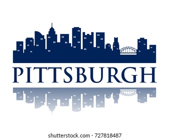 Pittsburgh City Skyline Logo Template