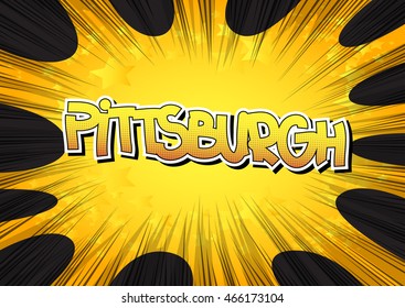 Pittsburgh - Comic book style word
