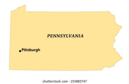 Pittsburgh, Pennsylvania locate map