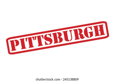 PITTSBURGH Red Rubber Stamp Vector over a white background.