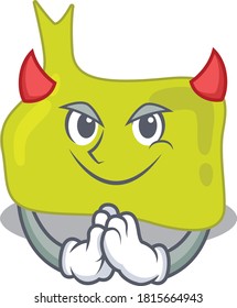 Pituitary clothed as devil cartoon character design concept