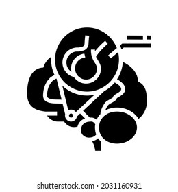 Pituitary Gland Endocrinology Glyph Icon Vector. Pituitary Gland Endocrinology Sign. Isolated Contour Symbol Black Illustration